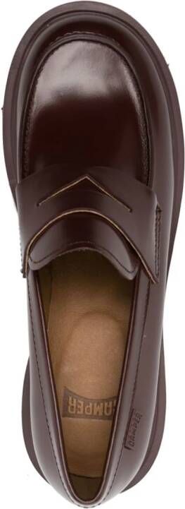 Camper Leren loafers Rood