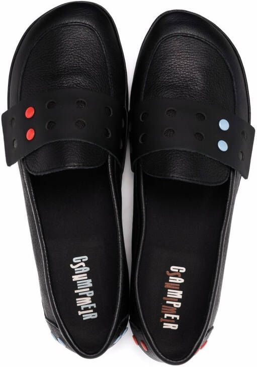 Camper Leren loafers Zwart