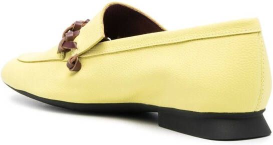 Camper Loafers met gevlochten detail Geel
