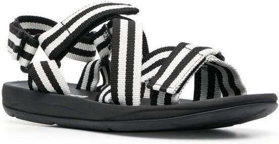 Camper Match gestreepte sandalen Zwart