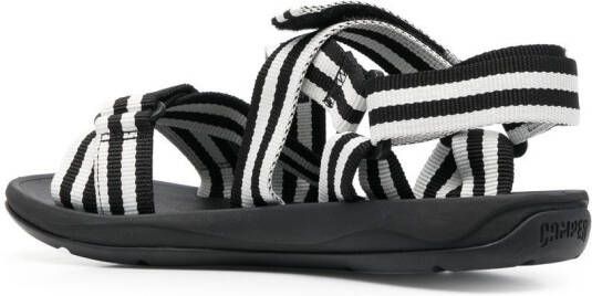 Camper Match gestreepte sandalen Zwart