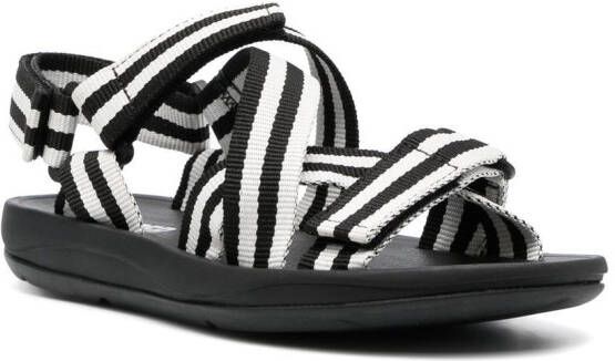 Camper Match gestreepte sandalen Zwart