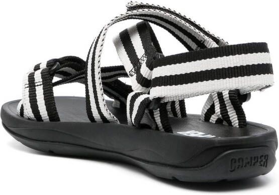 Camper Match gestreepte sandalen Zwart