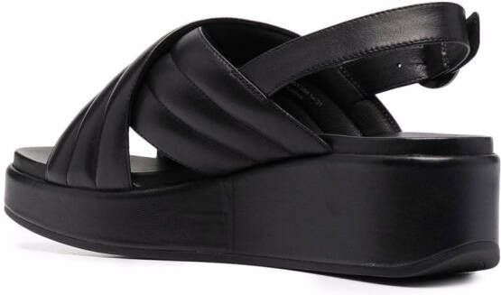 Camper Misia leren sandalen Zwart