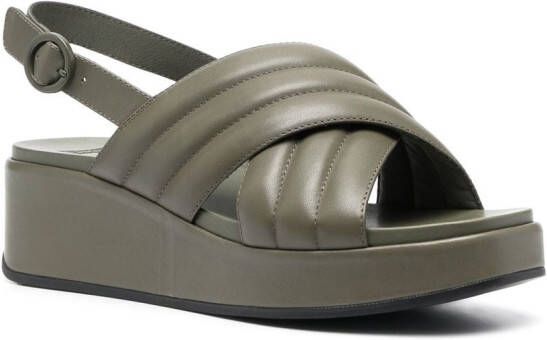 Camper Misia sandalen met sleehak Groen