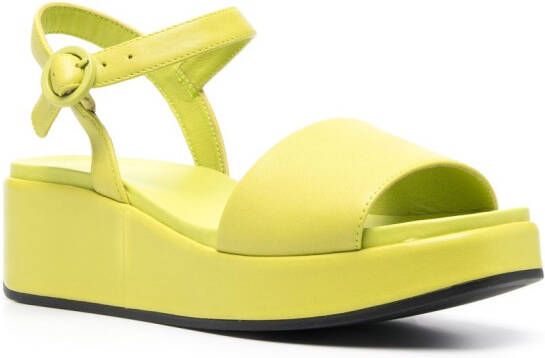 Camper Misia sandalen met sleehak Groen