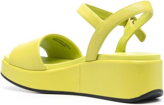 Camper Misia sandalen met sleehak Groen