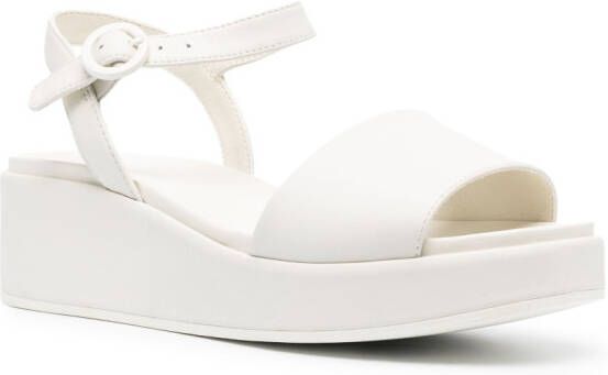 Camper Misia sandalen met sleehak Wit