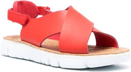 Camper Oruga sandalen met gekruiste bandjes Rood