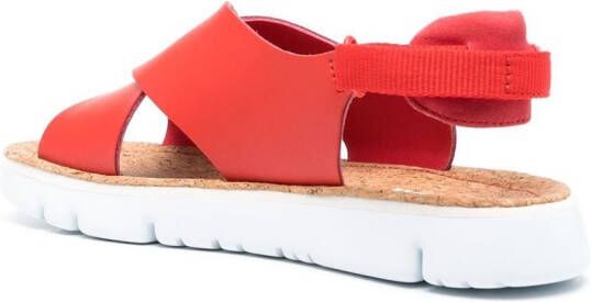 Camper Oruga sandalen met gekruiste bandjes Rood