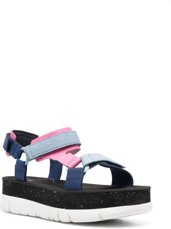 Camper Oruga sandalen met plateauzool Blauw