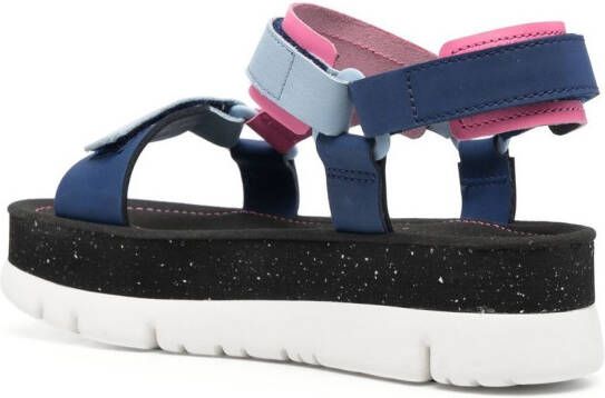 Camper Oruga sandalen met plateauzool Blauw