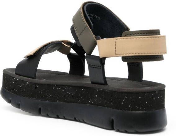 Camper Oruga sandalen met plateauzool Zwart