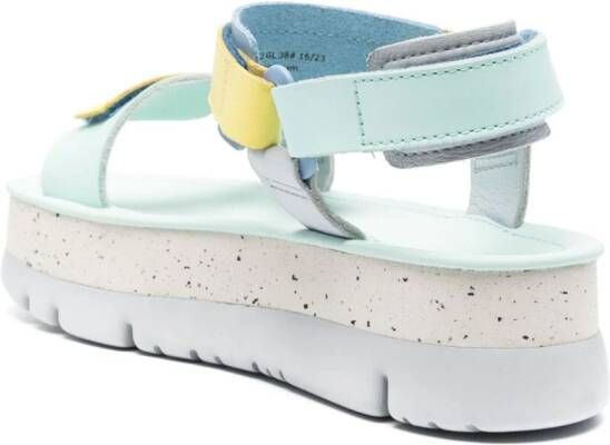 Camper Oruga Up sandalen met klittenband Blauw