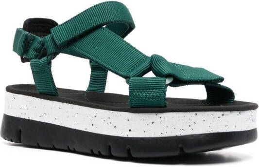 Camper Oruga Up sandalen met open neus Groen