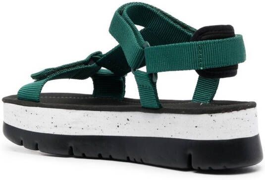 Camper Oruga Up sandalen met open neus Groen