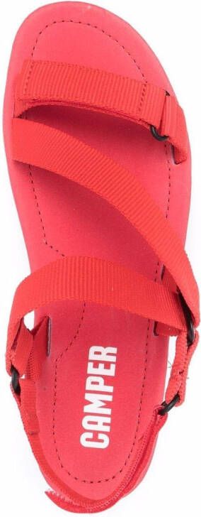 Camper Oruga Up sandalen met plateauzool Rood