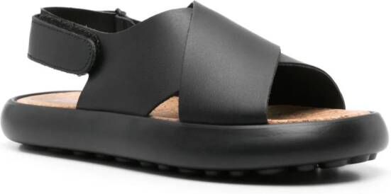 Camper Pelotas Flota leren sandalen Zwart