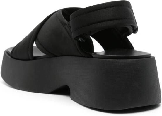 Camper Sandalen met gekruiste bandjes Zwart