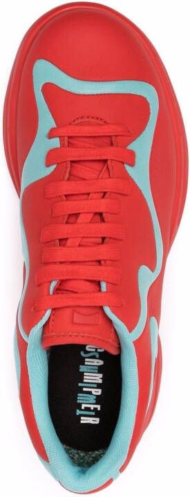 Camper Sneakers met colourblocking Rood