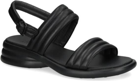 Camper Spiro leren sandalen Zwart