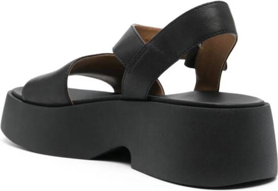 Camper Tasha leren sandalen Zwart