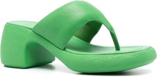 Camper Thelma 71 mm leren sandalen Groen