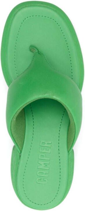 Camper Thelma 71 mm leren sandalen Groen