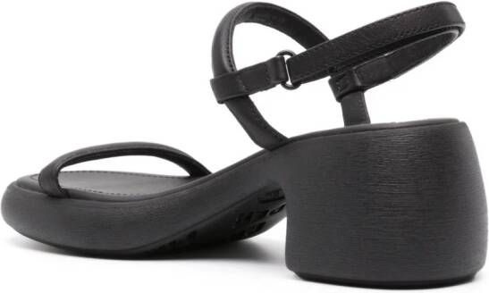 Camper Thelma leren sandalen Zwart