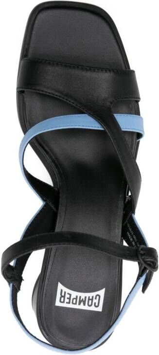 Camper Twins leren sandalen Zwart