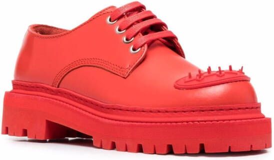 CamperLab Eki leren veterschoenen Rood