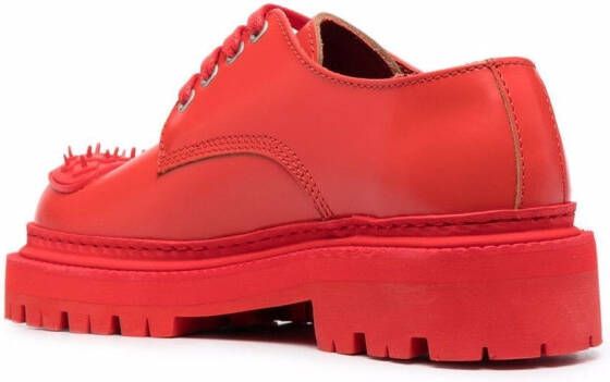 CamperLab Eki leren veterschoenen Rood