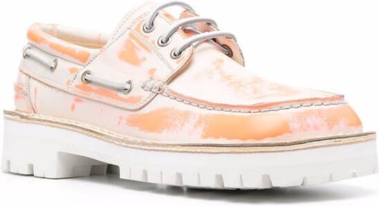 CamperLab Eki loafers met tie-dye print Oranje