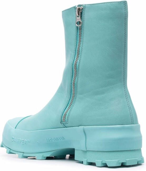 CamperLab Traktori enkellaarzen met rits Blauw