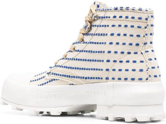 CamperLab Traktori enkellaarzen in sneakerstijl Beige