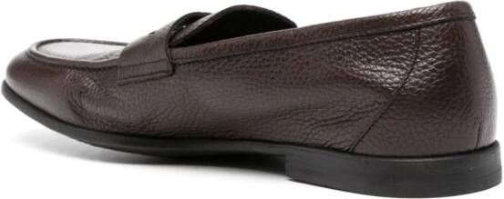 Canali Leren loafers Bruin