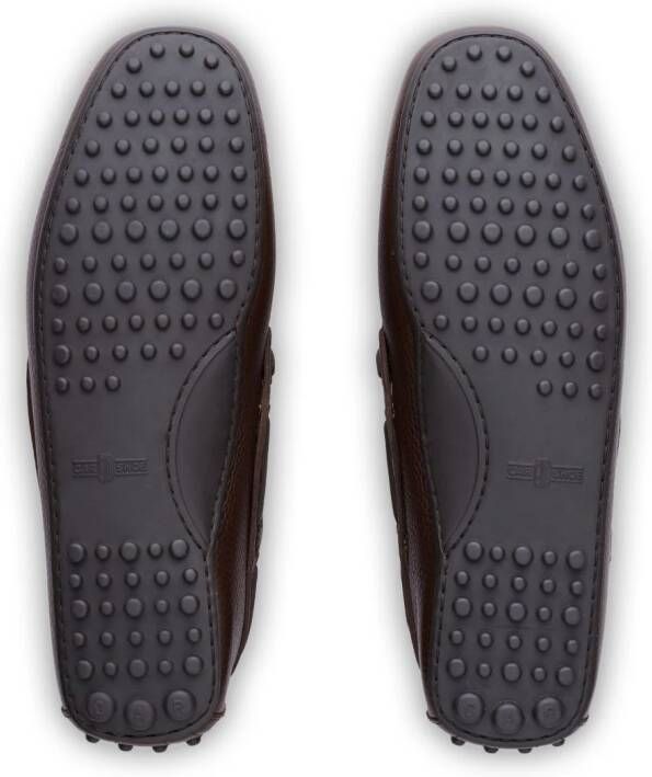 Car Shoe Leren loafers met strikdetail Bruin