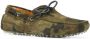 Car Shoe camouflage bestuurders loafers heren suède rubber suède leer 12 Groen - Thumbnail 2