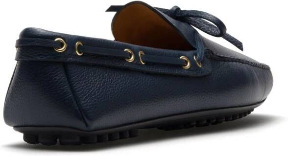 Car Shoe Driving leren loafers Blauw