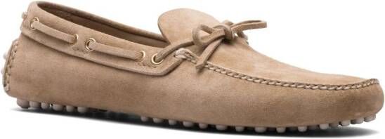 Car Shoe Driving suède loafers Beige