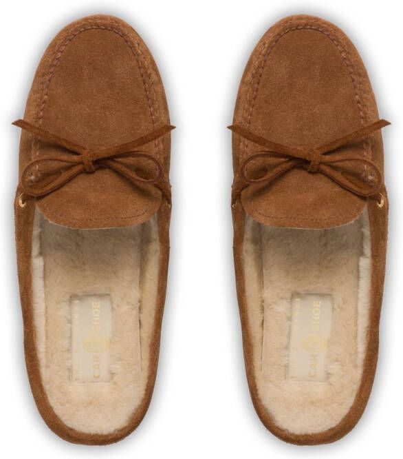 Car Shoe Suède slippers Bruin