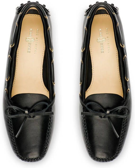 Car Shoe Leren loafers Zwart