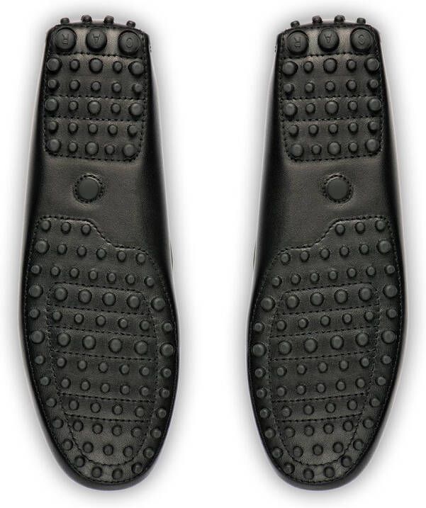 Car Shoe Leren loafers Zwart