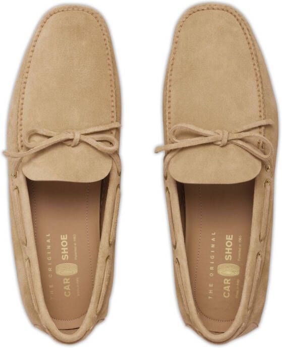 Car Shoe Lux Driving suède loafers Beige