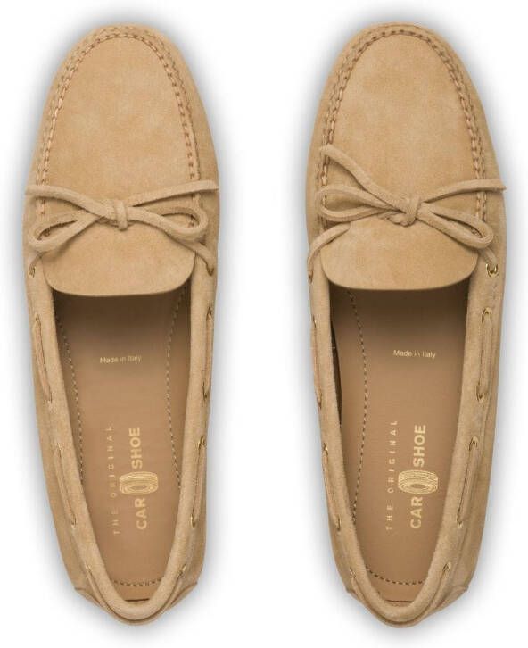 Car Shoe Lux Driving suède loafers Beige