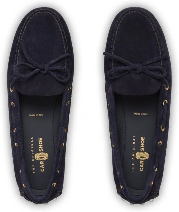 Car Shoe Lux Driving suède loafers Blauw