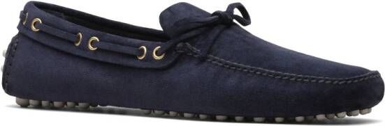 Car Shoe Lux Driving suède loafers Blauw