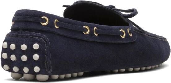 Car Shoe Lux Driving suède loafers Blauw