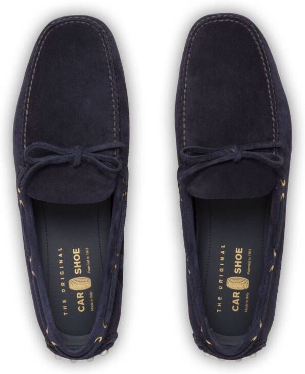 Car Shoe Lux Driving suède loafers Blauw