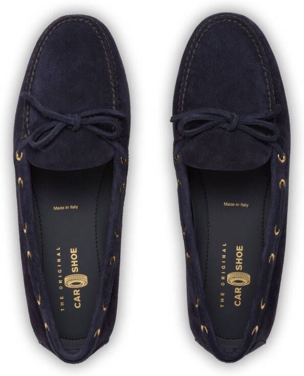 Car Shoe Lux Driving suède loafers Blauw